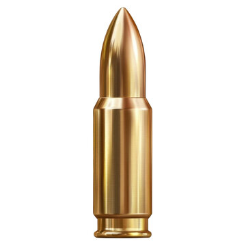AI Image A Gleaming Golden Bullet A Symbol of Power and Precision Against a Void Backdrop