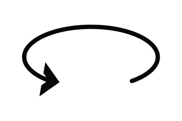 round and rotate arrow icon, 90 180 360 degree round and rotate arrow icon.