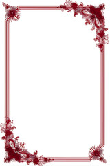Obraz premium Ornate Frame with Vintage Style and Floral Accents for Customizable Wedding Invitations and Formal Stationery