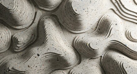 Topographic Layered Design Surface Textured Abstract Sandstone Formation