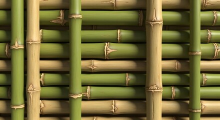 Detailed Close-up of Bamboo Stalks A Natural and Textured Background