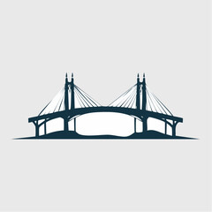 Fototapeta premium bridge vector icon design