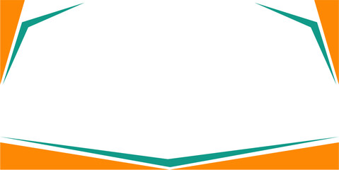 Abstract Geometric Design with Orange, Teal, and White Color Scheme
