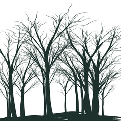 tree vector silhouette  eco green enviromental issue