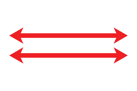Double Sided Arrow icon, two sided arrow icon, double arrow icon, vector illustration.