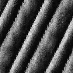 Fototapeta premium Seamless 4k photo texture material of ribbed black leather surface.
