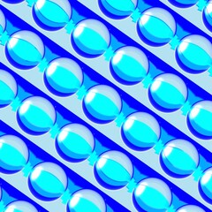 Abstract 3D geometric pattern with vibrant red, orange, and yellow spheres on diagonal stripes. A modern and energetic seamless design perfect for digital art, background, packaging, or fashion fabric