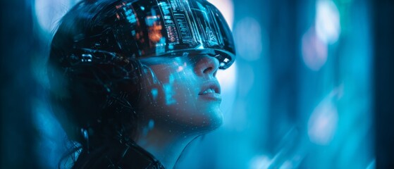 Immersive digital revolutions within contemporary spaces. Business metrics. Holographic dream: enhanced reality in a modern atrium. Investment strategy. Analytics dashboard.