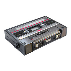 Obraz premium Vintage Cassette Player isolated on transparent background