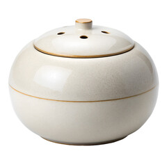Ceramic Incense Burner with Lid and Three Ventilation Holes graphic design