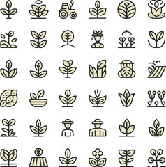 Fototapeta premium A comprehensive collection of ultra clean vector graphics featuring diverse elements and vibrant color palettes suitable for multiple design applications
