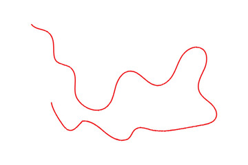 red thraed icon on white background.