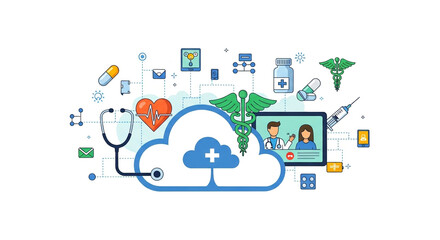 Cloud based healthcare solutions for telemedicine and online medical consultations and health data management