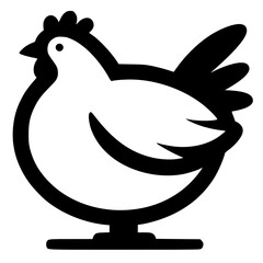 Simple hen silhouette