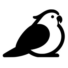 Parakeet logo silhouette