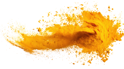 Turmeric Powder Spice isolated on transparent background Remove png, Clipping Path, pen tool