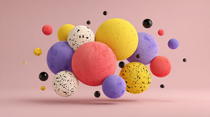 Abstract 3D render with colorful modern background, showcasing vibrant shapes and dynamic design, perfect for contemporary digital art, graphics, and creative visuals