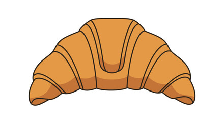 Detailed Croissant Illustration in Warm Tones Perfect for Culinary Projects and Design Use