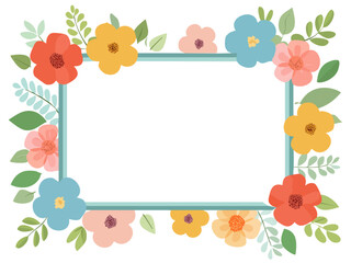 Cute floral text frame