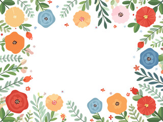 Simple floral text frame