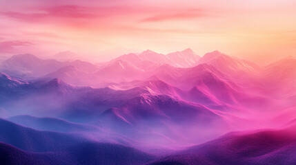 Abstract defocused color gradient creating a vivid, fantastic 3D landscape, perfect for colorful poster designs and imaginative digital graphic visuals