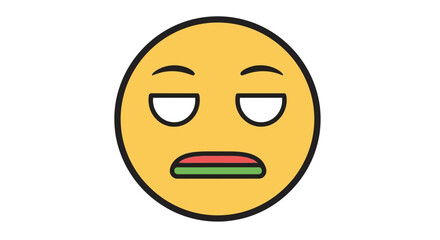 Bored or sleeping emoji expression with closed eyes and a dull expression face