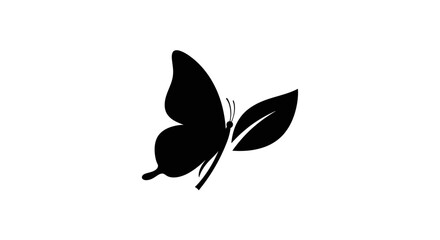 Butterfly and leaf silhouette design conveying nature conservation and environmental themes
