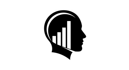 Conceptual image of financial growth within a human mind business and market analytics