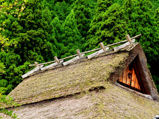 京都・美山町の「かやぶきの里」の茅葺き屋根の民家 © kyotophoto_s