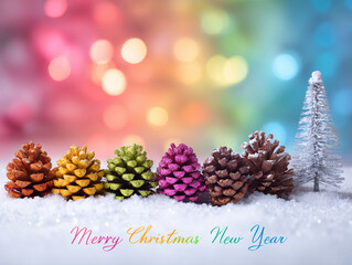 Minimalist Pinecone Decor with Greeting