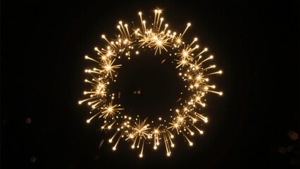 Golden Fireworks Circle