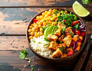 Colorful veggie bowl