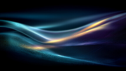 Undulating mesh waves suggest continuous information flow and represent streamlined communication pipelines that support reliable networks and efficient data exchange across complex systems.
