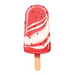 very fresh strawberry flavored ice cream per stick