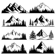 vector illustration of a mountain landscape