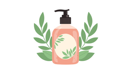 A gentle botanical infused liquid soap product with a smooth texture and a decorative label.