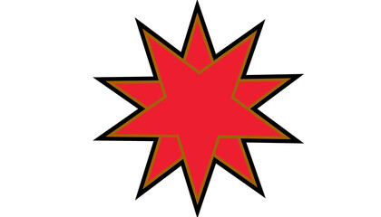 une étoile rouge sur fond transparent.