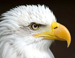 Fototapeta premium Majestic bald eagle head in a detailed close-up