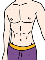 Fototapeta premium cute cartoon man on white background for childrens prints. t - shirt, color book, book and friendly character for kids