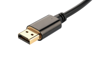 Close-up of a high-definition multimedia interface hdmi cable connector on a dark surface