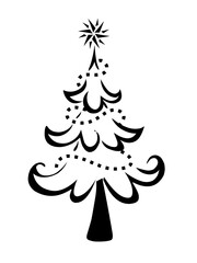 christmas tree vector illustration
