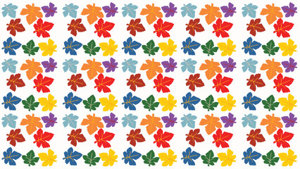 seamless pattern with colorful flowers