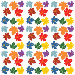 seamless pattern with colorful flowers