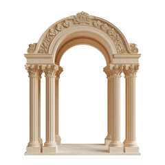 Naklejka premium Elegant Architectural Element: A Classical Archway with Ornate Columns