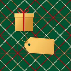 Holiday gift with tag