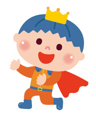 お遊戯会で劇をしている男の子のイラスト