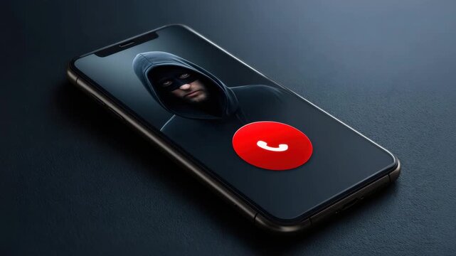 Phone call hacker cybercrime dark technology security smartphone mobile thief mask hoodie danger fraud internet online communication screen digital threat black risk scam identity privacy alert phone