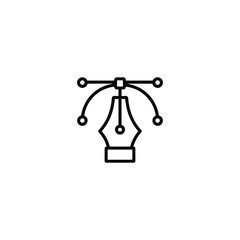 Obraz premium Vector Pen Tool Symbolizing Graphic Design Expertise A Classic Icon Representing Precision and Artistic Creation in Digital Media Projects