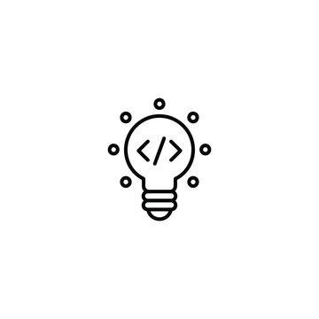 Innovative Coding Lightbulb An Emblem of Creative Software Development And Problem Solving Through Programming Solutions