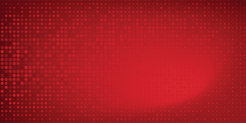 Red diagonal geometric shape with halftone. Modern fiber textured.